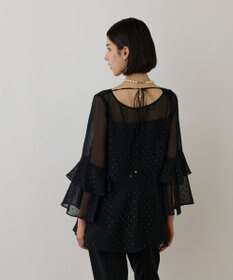 GRACE CONTINENTAL フィルムジャガードフリルトップ