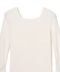 GRACE CONTINENTAL タフタケープ付ニットトップ