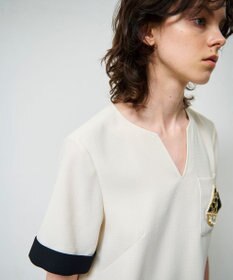 GRACE CONTINENTAL ビジューエンブレムワンピース