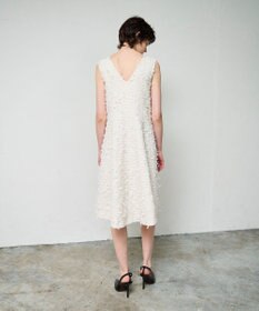 GRACE CONTINENTAL リボンヤーンジレドレス