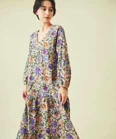 【新品】アンティパスト エンブロイダリー 花柄 刺繍 ロング ワンピース シルク エンブロイダリーロングワンピース / GRACE CONTINENTAL | GRACE