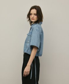 GRACE CONTINENTAL ハーフスリーブデニムシャツ
