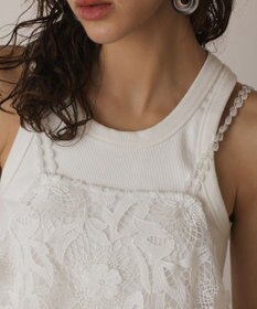 GRACE CONTINENTAL フラワーレースキャミソール