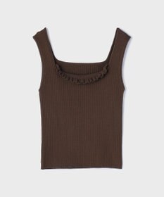 GRACE CONTINENTAL リブフリルニットトップ