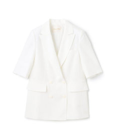 GRACE CONTINENTAL リネンタッチハーフスリーブジャケット