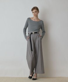 GRACE CONTINENTAL タックワイドパンツ グレー