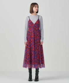 GRACE CONTINENTAL フラワーチュールプリントキャミワンピース