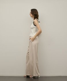 GRACE CONTINENTAL バイカラーリブニットノースリーブ