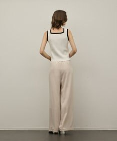 GRACE CONTINENTAL バイカラーリブニットノースリーブ