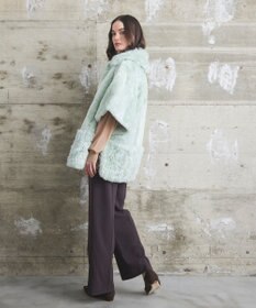 GRACE CONTINENTAL ムートンポンチョコート