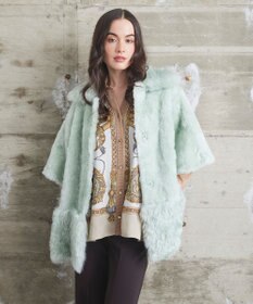 GRACE CONTINENTAL ムートンポンチョコート