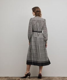 GRACE CONTINENTAL バイカラーチェックプリントワンピース
