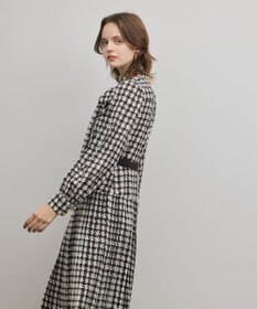 GRACE CONTINENTAL バイカラーチェックプリントワンピース