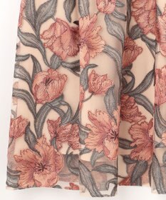 GRACE CONTINENTAL フラワー刺繍ミディドレス