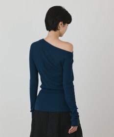 GRACE CONTINENTAL アシメリブニットトップ