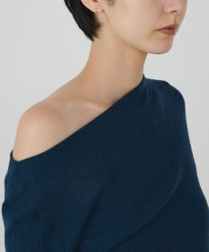 GRACE CONTINENTAL アシメリブニットトップ