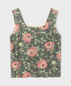 GRACE CONTINENTAL ローズプリントニットトップ