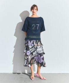 GRACE CONTINENTAL ナンバープリントループ裏毛トップ