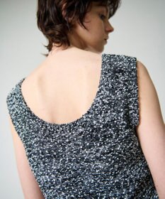 GRACE CONTINENTAL ネップツイードニットノースリーブ