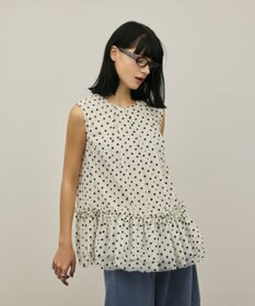 GRACE CONTINENTAL チュールティアードブラウス