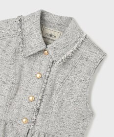 GRACE CONTINENTAL ツイードフリンジジレ