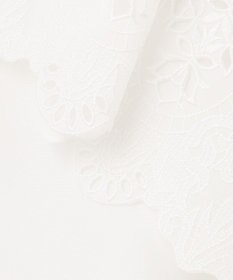GRACE CONTINENTAL 刺繍ラッフルカラーノースリーブ トップ