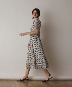 GRACE CONTINENTAL ドローイングプリントワンピース