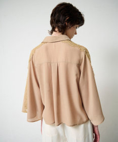 GRACE CONTINENTAL シアーポンチョシャツ