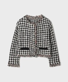 GRACE CONTINENTAL ツイードニットショートカーディガン