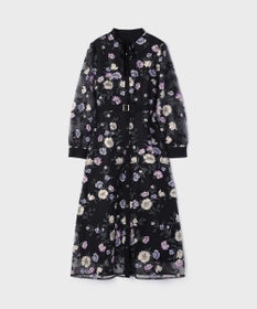 GRACE CONTINENTAL マルチ刺繍フレアワンピース