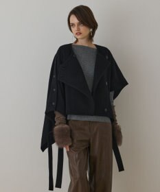 シビラ　高品質生地エクセーヌ　ポンチョコート　L～XL相　ダークグリーン シビラ 高品質生地エクセーヌ ポンチョコート L～XL相 ダーク