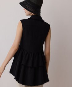 GRACE CONTINENTAL ツイードフリンジジレ