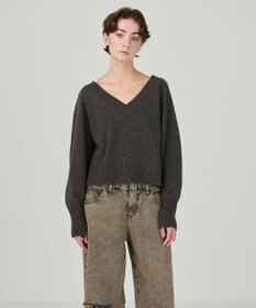 GRACE CONTINENTAL Vネックラムニットトップ