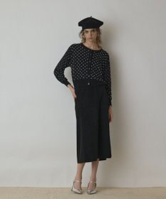 GRACE CONTINENTAL ドットフロッキーニットカーディガン
