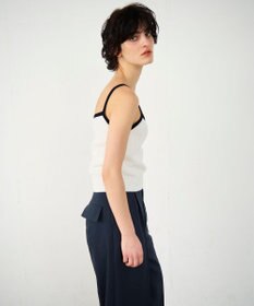 GRACE CONTINENTAL バイカラーニットノースリーブ