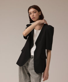 GRACE CONTINENTAL パフスリーブジャケット ブラック