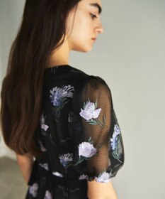 GRACE CONTINENTAL レトロフラワー刺繍ワンピース