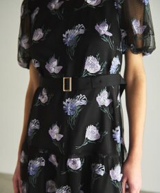 GRACE CONTINENTAL レトロフラワー刺繍ワンピース