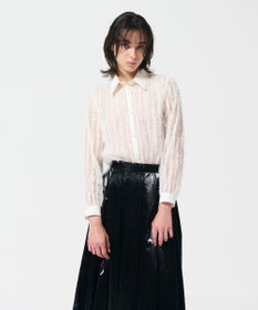 GRACE CONTINENTAL フリンジレースタイ付ブラウス