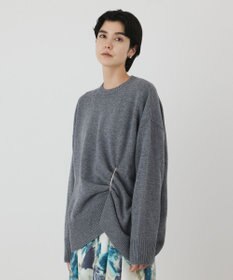 GRACE CONTINENTAL イレヘムブローチニットトップ