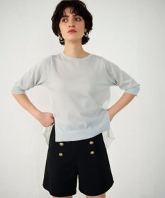 GRACE CONTINENTAL バイカラークルーニットトップ