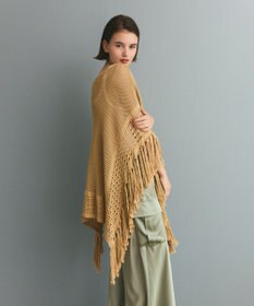GRACE CONTINENTAL ニットフリンジケープ
