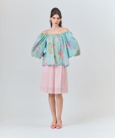 GRACE CONTINENTAL リネンライクシアーパンツ