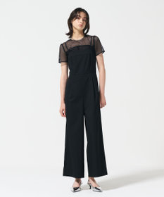 GRACE CONTINENTAL サイドラインサロペ ブラック