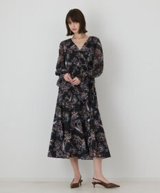 GRACE CONTINENTAL ペイズリーカシュクールワンピース
