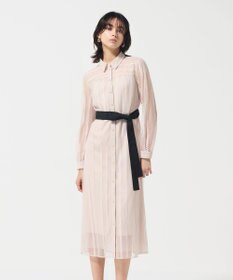 GRACE CONTINENTAL ストライプレースシャツワンピース