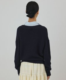 GRACE CONTINENTAL シャツカラーニットトップ