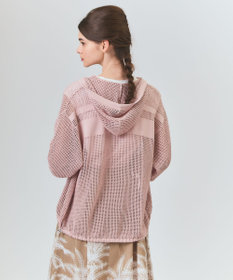 GRACE CONTINENTAL ボーダーメッシュフーディ