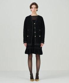 GRACE CONTINENTAL ツイードフレアニットスカート