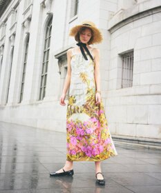 GRACE CONTINENTAL ジャルダンプリントマキシ